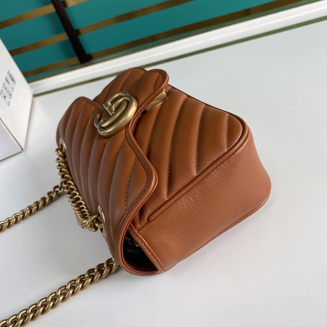 Gucci Marmont GG Matelasse Leather Mini Shoulder Bag Replica 446744