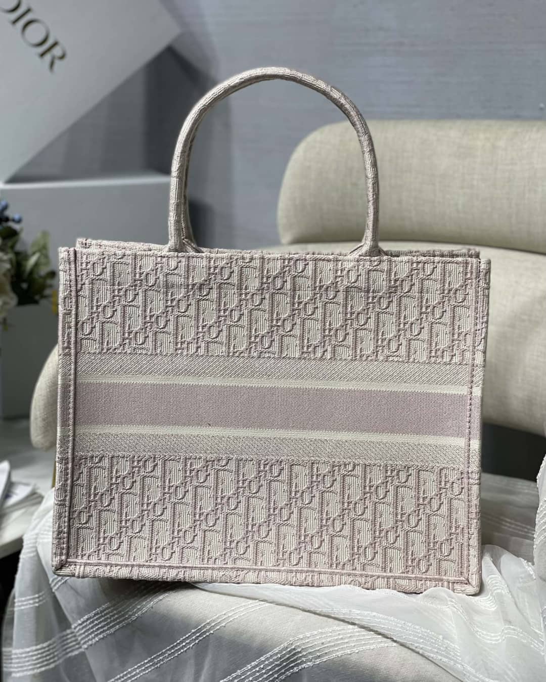 Christian Dior CD Book Embroidery Replica Tote