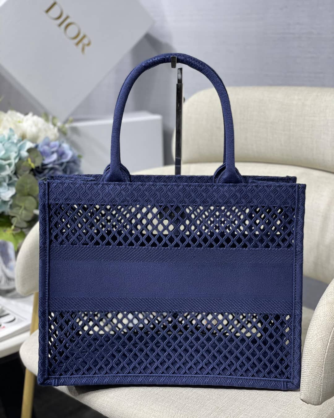 Christian Dior Mesh Book Tote Bag
