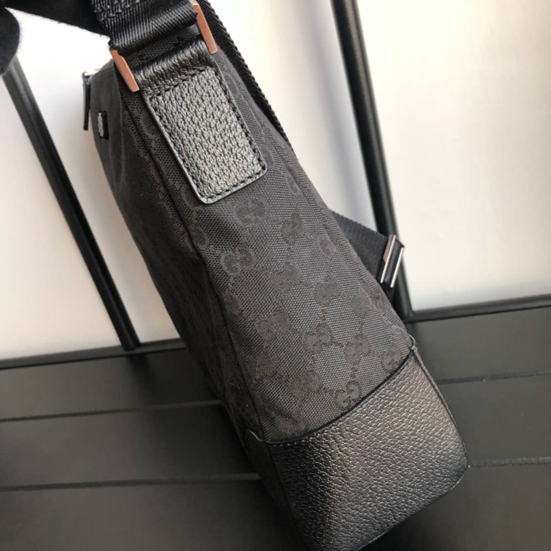 Gucci GG Canvas Shoulder Bag Replica Black 110054