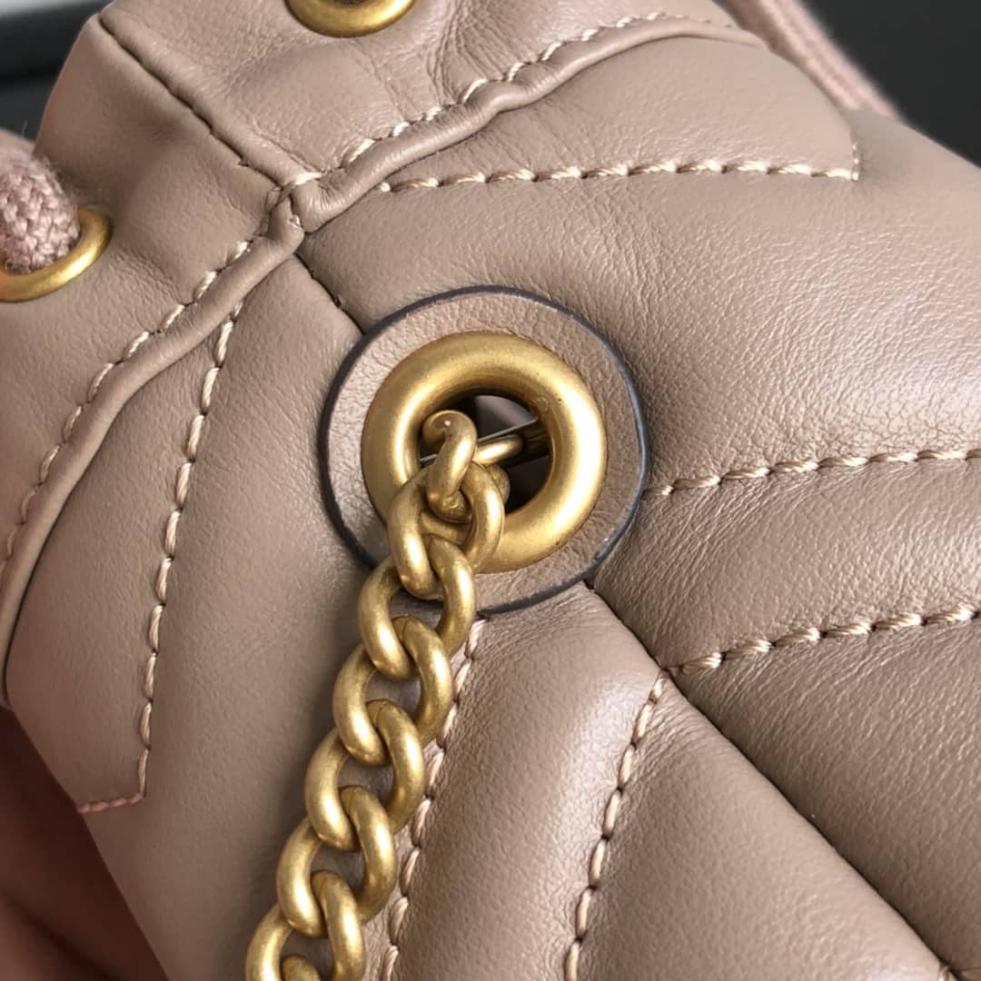 Gucci GG Marmont Mini Bucket Crossbody Bag Replica Pink 575163