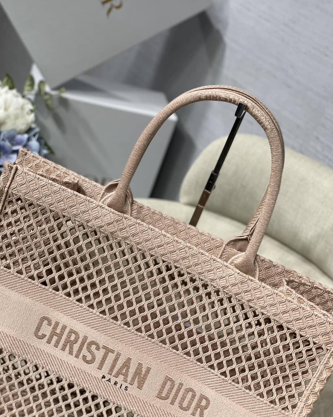 Christian Dior Mesh Book Tote Bag Dupe