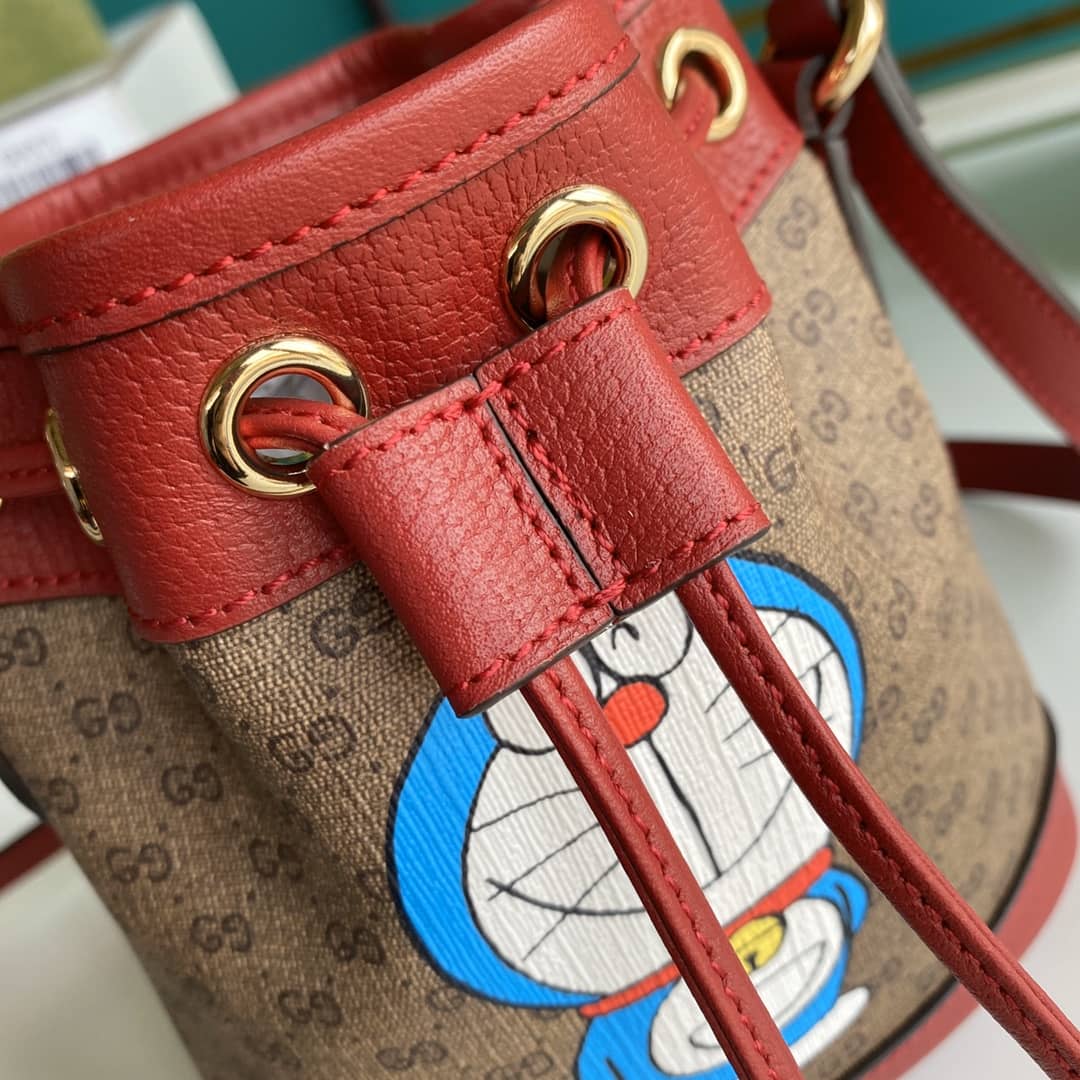 Gucci Doraemon X Gucci Mini Bucket Bag Replica 647801