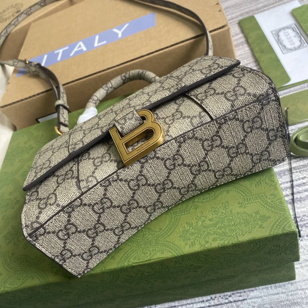 Gucci x Balenciaga Hourglass Small Top Handle Bag Replica 658575