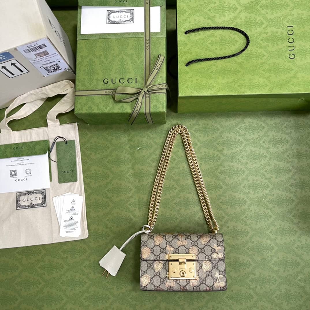 Gucci Crossbody Dupe Padlock Small GG Chain 409487