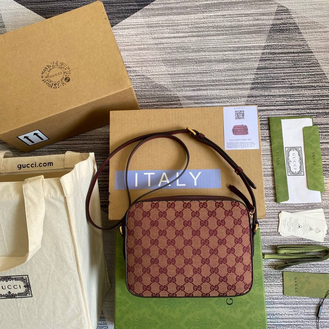 Gucci Horsebit 1955 GG Crossbody Bag Replica Red 645454