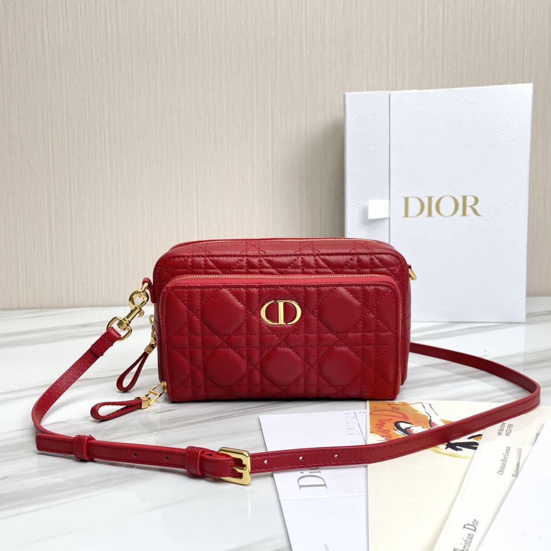 Christian Dior Caro Double Calfskin Pouch