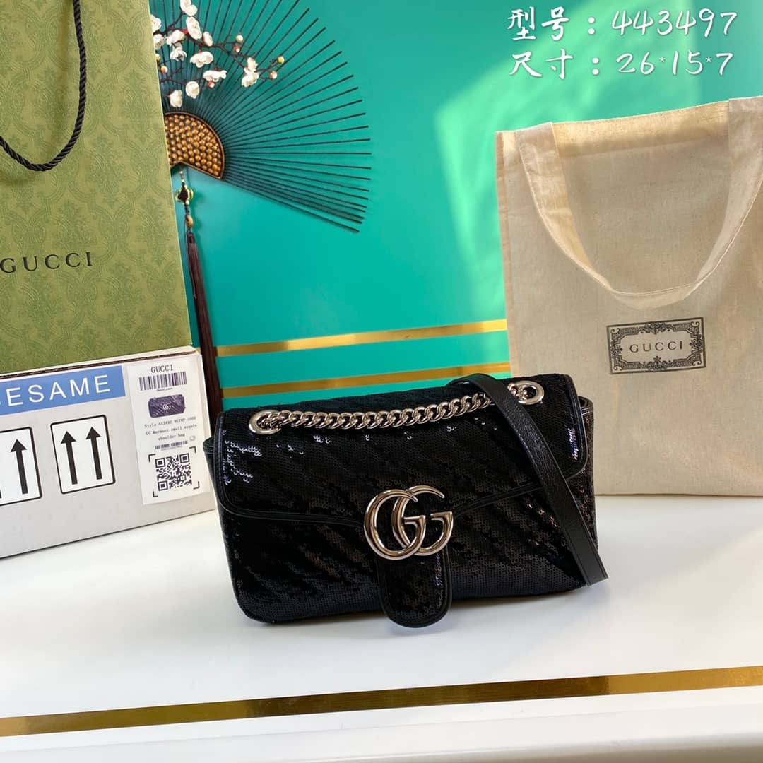 Gucci Marmont GG Small matelassé Shoulder Bag Replica 443497