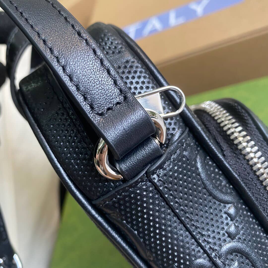 Gucci GG Embossed Mini Bag Replica Black 658553