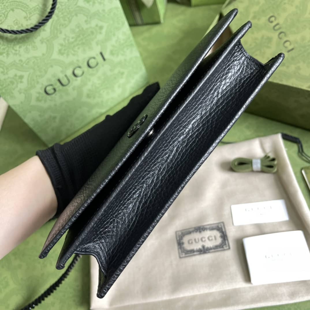Gucci Marmont GG Leather Mini Chain Bag Replica 497985