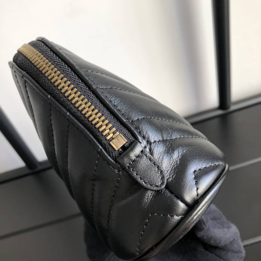 Gucci GG Marmont Quilted Vanity Bag Replica Black 625690