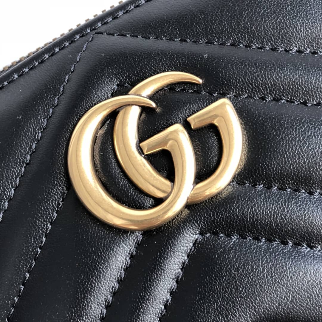 Gucci GG Marmont Quilted Vanity Bag Replica Black 625690