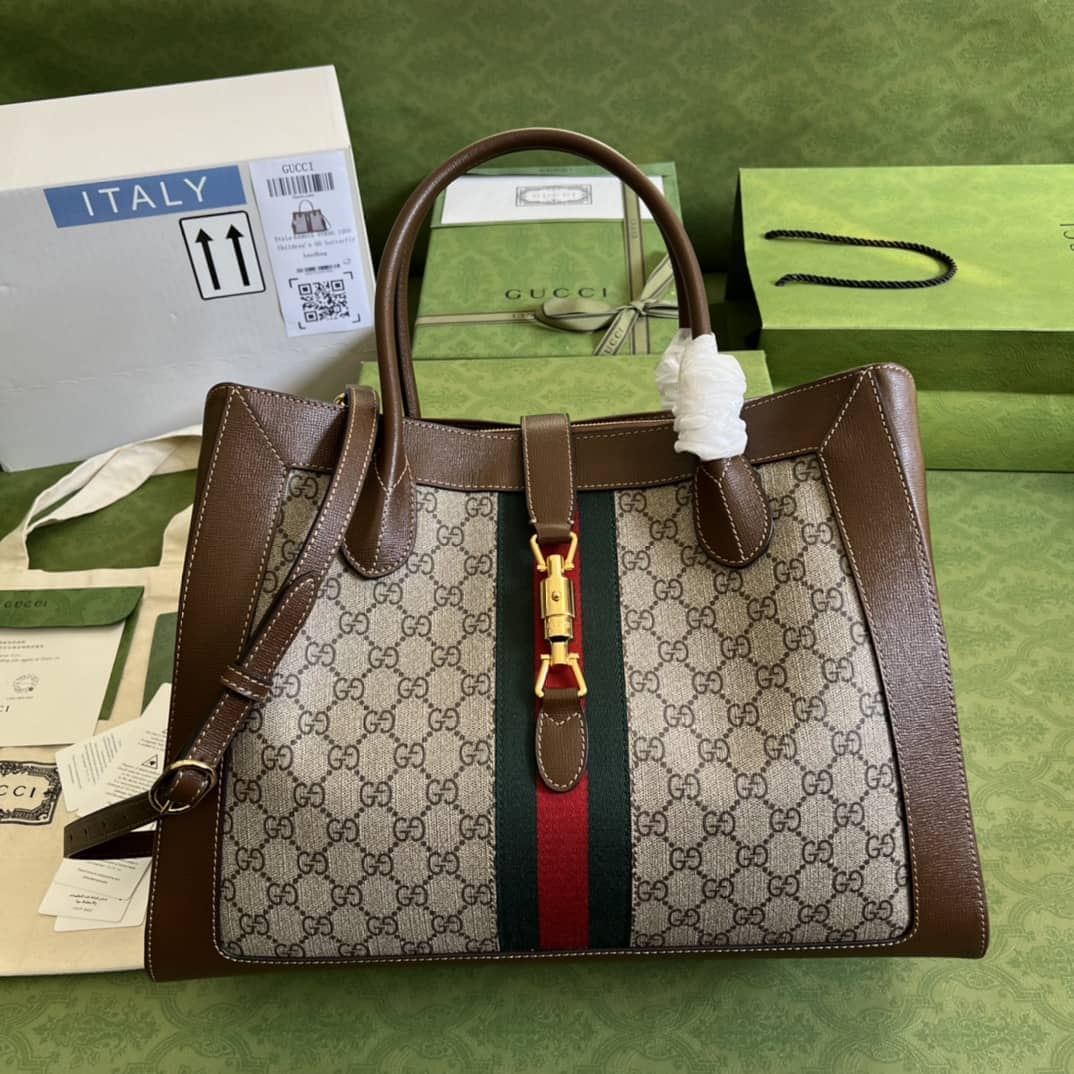 Gucci Jackie 1961 Large Tote Bag Canvas 649015 Replica