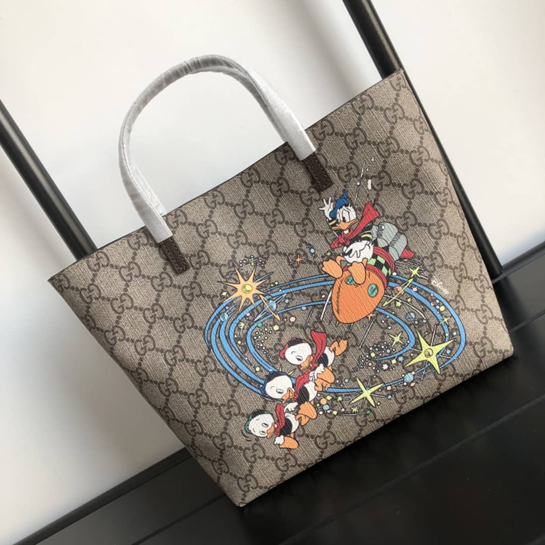 Gucci Children GG Supreme Canvas Replica Tote Brown 410812