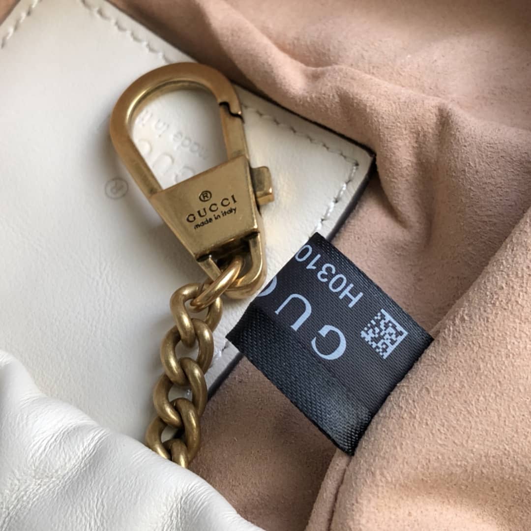 Gucci GG Marmont Mini Bucket Crossbody Bag Replica White 575163