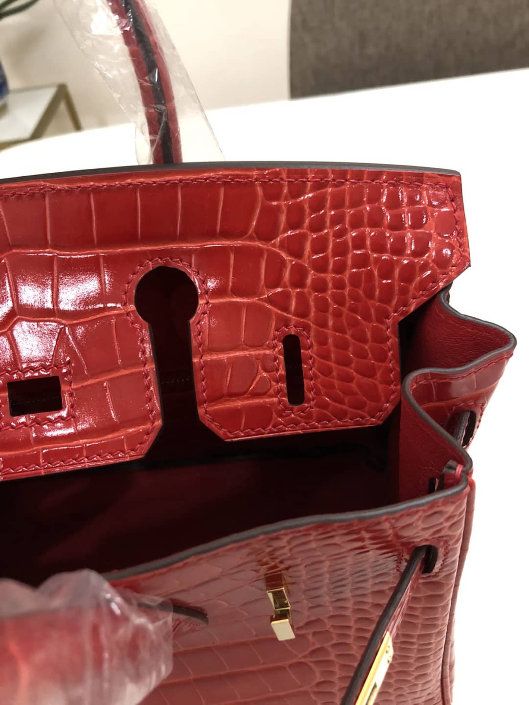 Hermes Birkin 25CM Crocodile Shiny Replica Bag