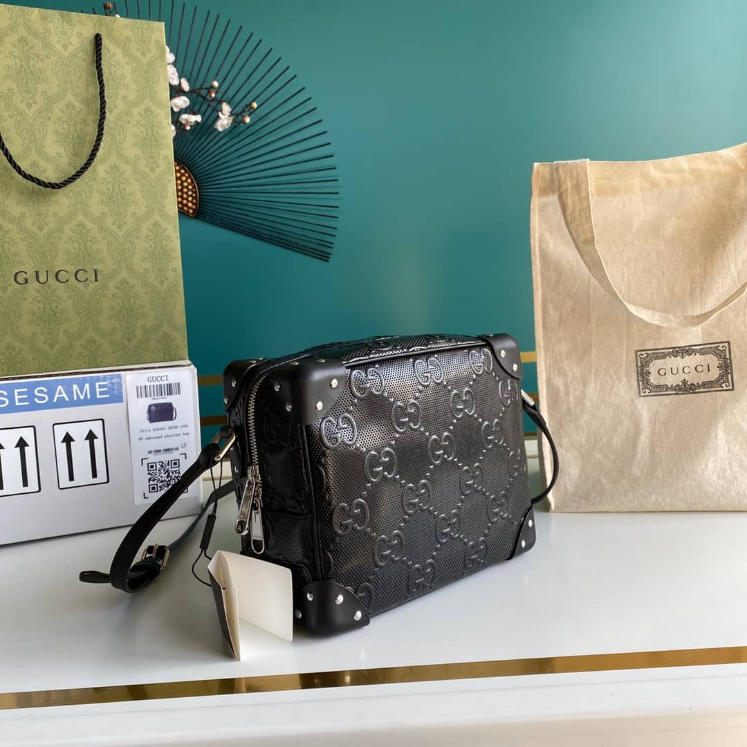 Gucci Supreme GG Leather Square Shoulder Bag Replica 626363