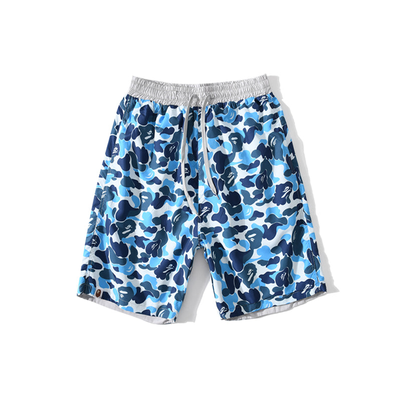 BAPE Shorts Shark Camo Blue Red Green Pants HDCP8761
