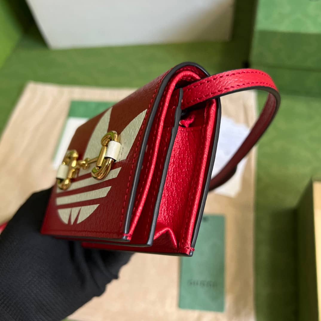 Adidas x Gucci Card Case With Horsebit 702248 Replica Crossbody Bag