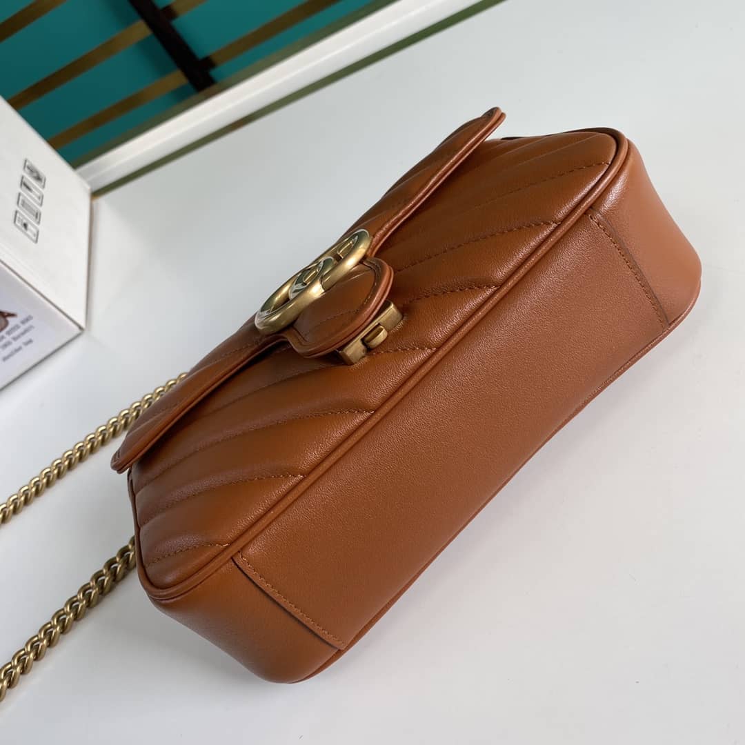 Gucci Marmont GG Matelasse Leather Mini Shoulder Bag Replica 446744