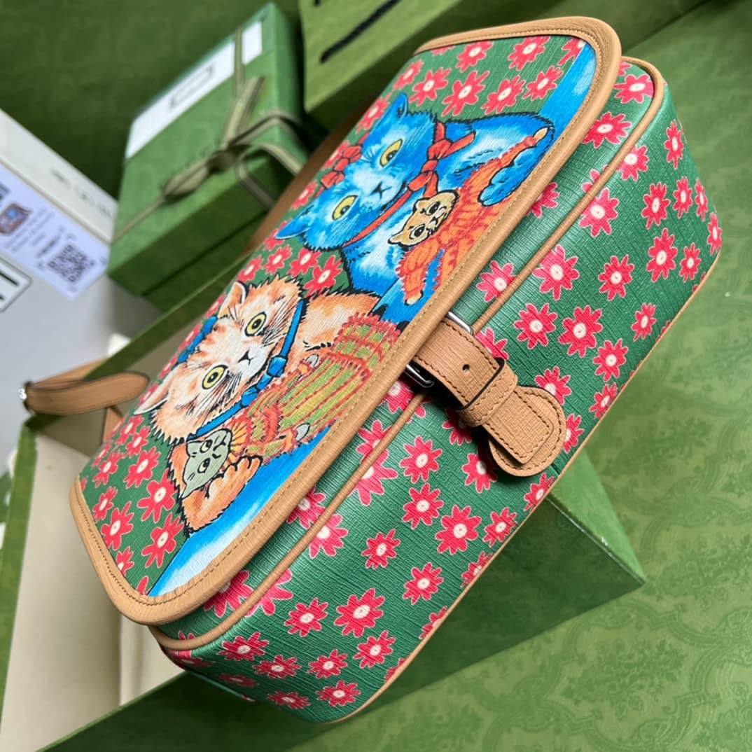 Gucci Children Cat Print 664143 Replica Messenger Bag