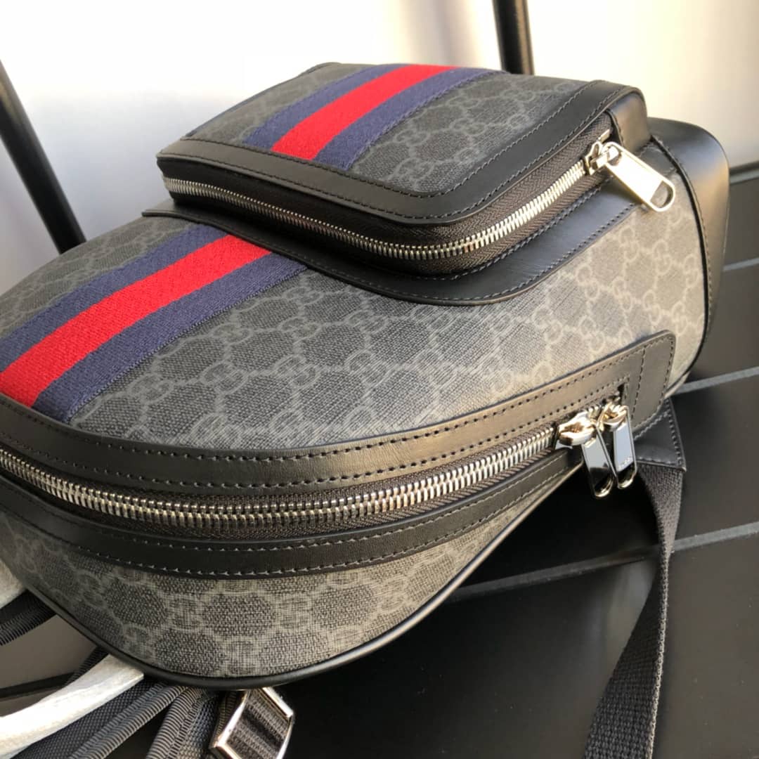 Gucci Ophidia Flora Small GG Supreme Canvas Replica Backpack Gray 547965