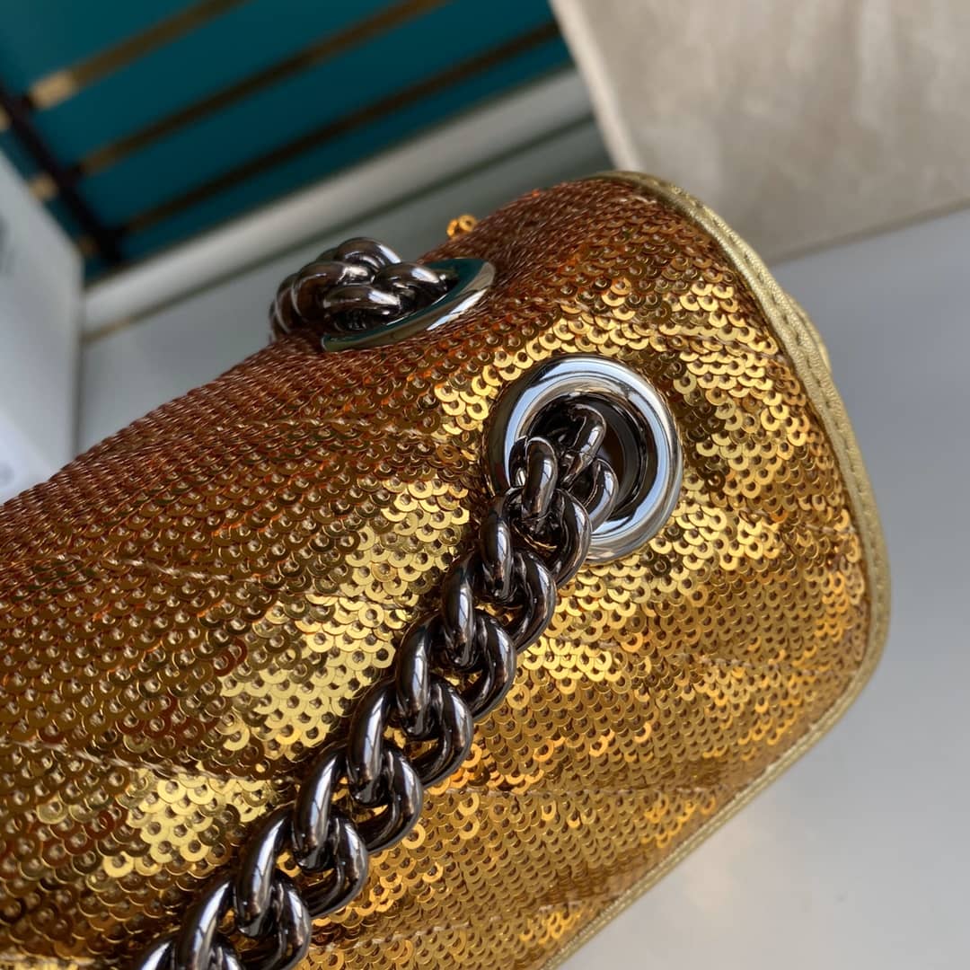 Gucci Marmont GG Small matelassé Shoulder Bag Replica 443497