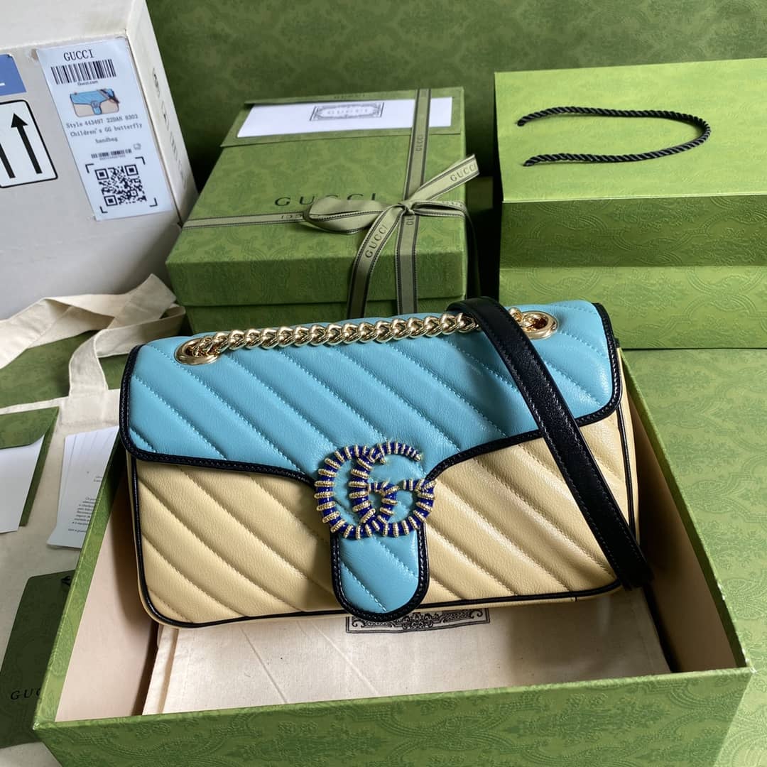 Gucci Marmont GG Small matelassé Shoulder Bag Replica 443497
