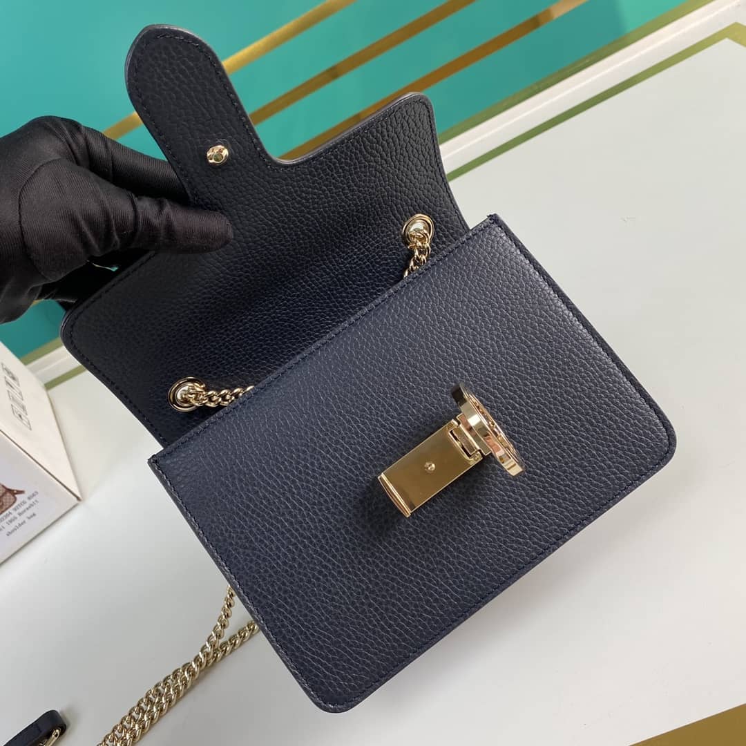 Gucci Interlocking Leather Chain Crossbody Bag Replica 510304