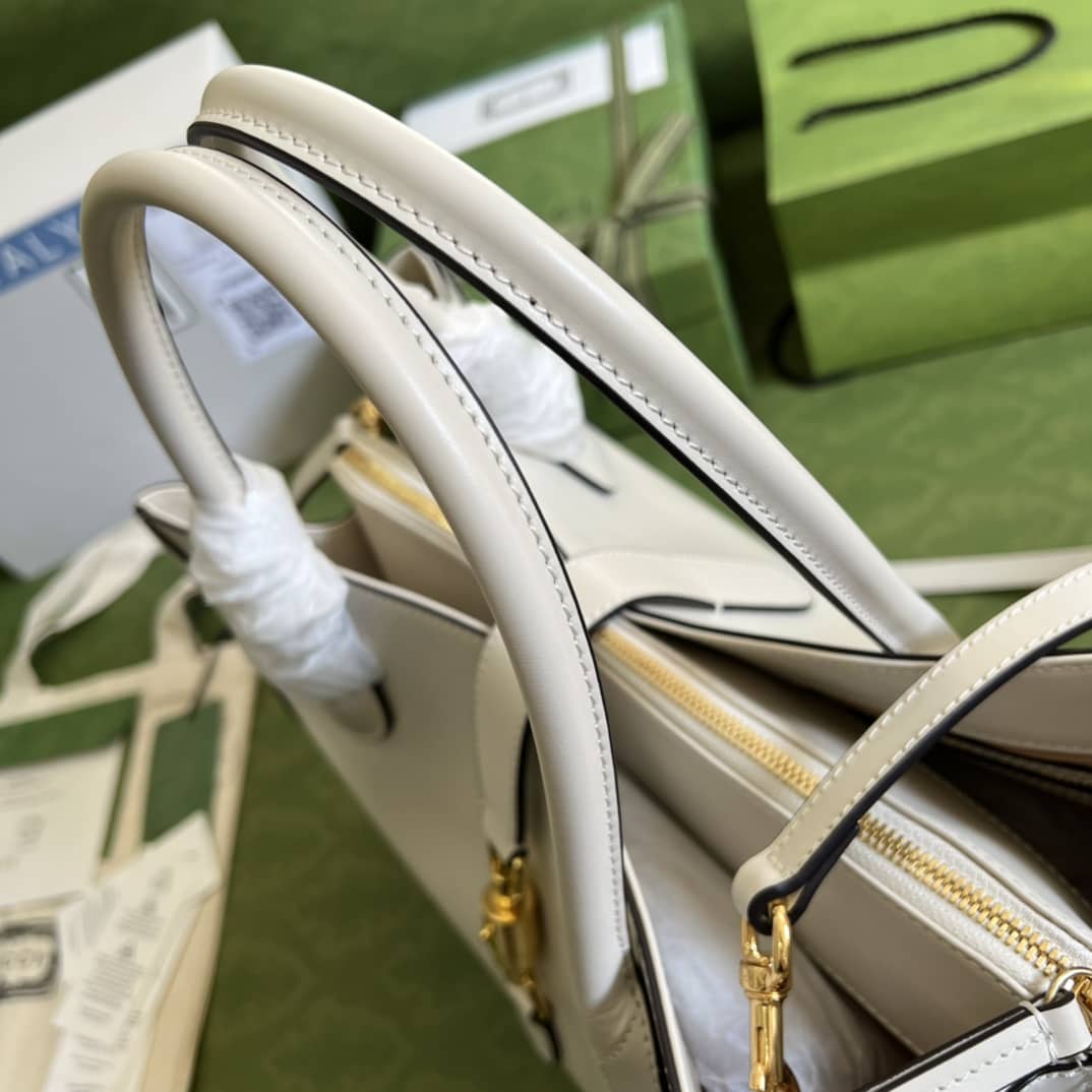 Gucci Jackie 1961 Large Tote Bag White 649015 Replica