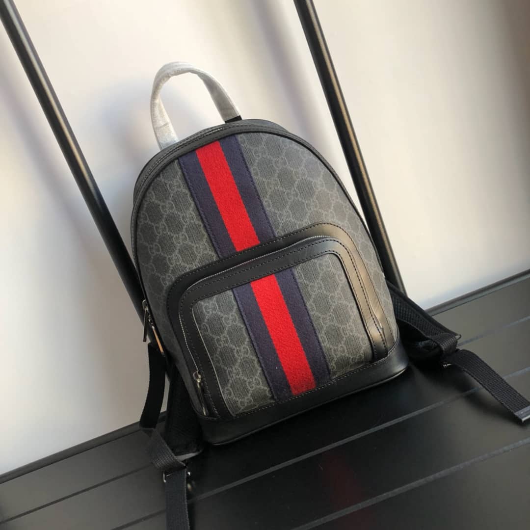 Gucci Ophidia Flora Small GG Supreme Canvas Replica Backpack Gray 547965