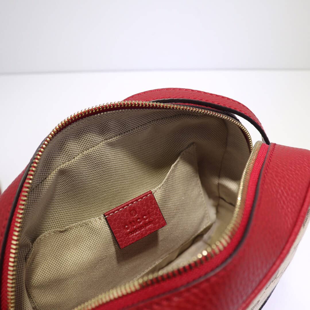 Gucci GG Canvas Messenger Bag Replica Red 449172