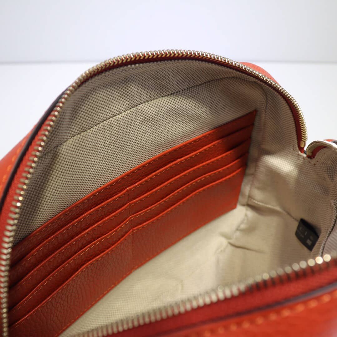Gucci GG Canvas Messenger Bag Replica Orange 449172