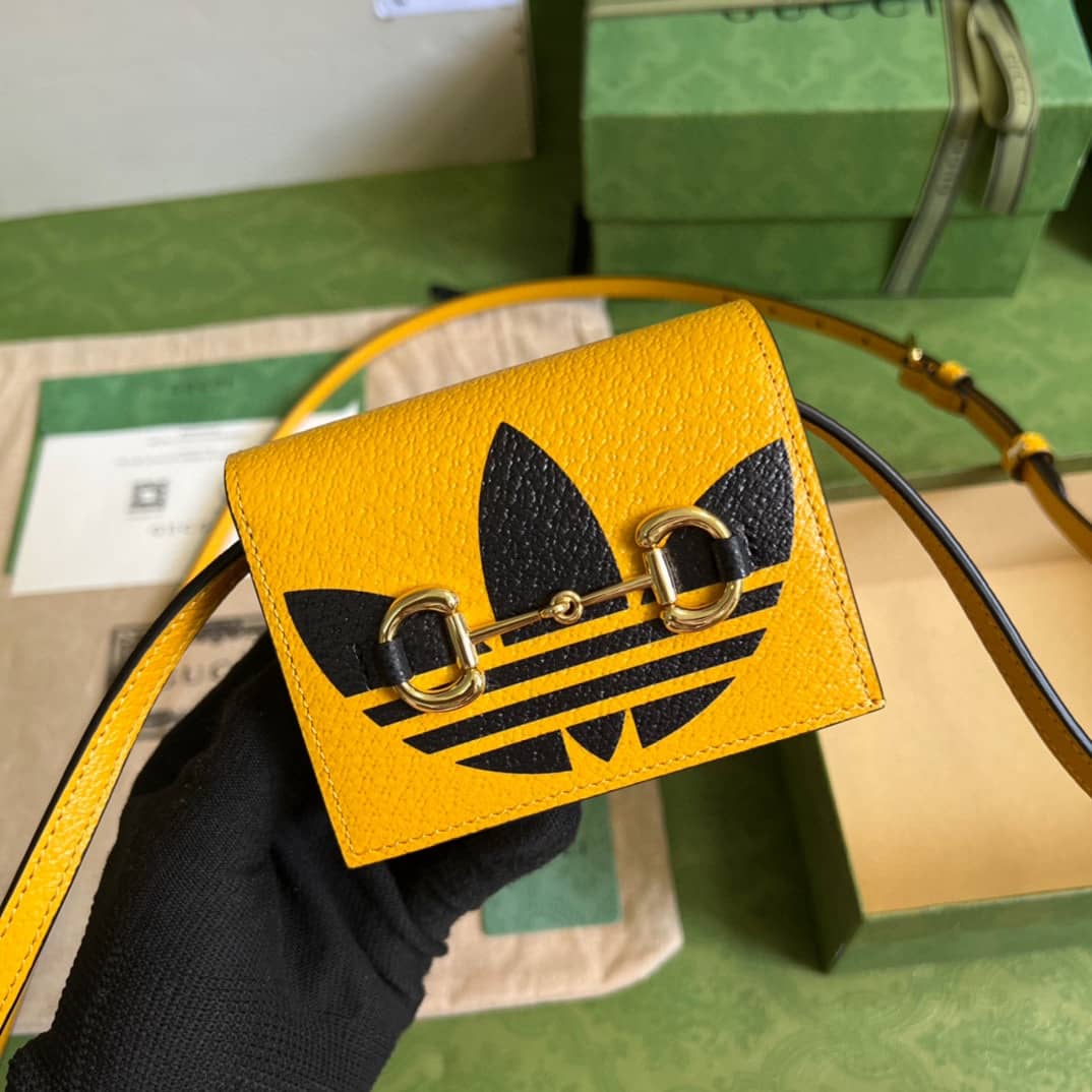 Adidas x Gucci Card Case With Horsebit 702248 Replica Crossbody Bag