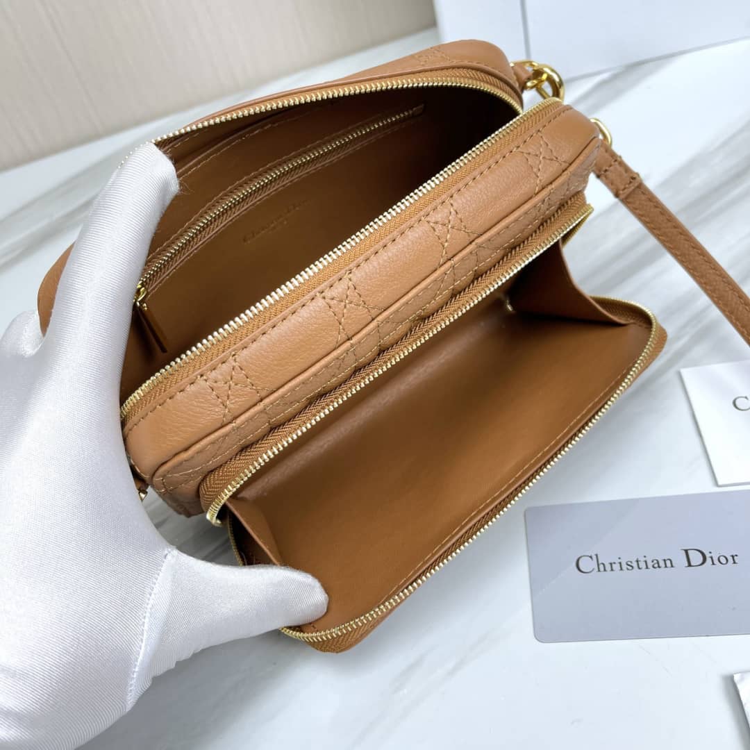 Christian Dior Caro Double Calfskin Pouch