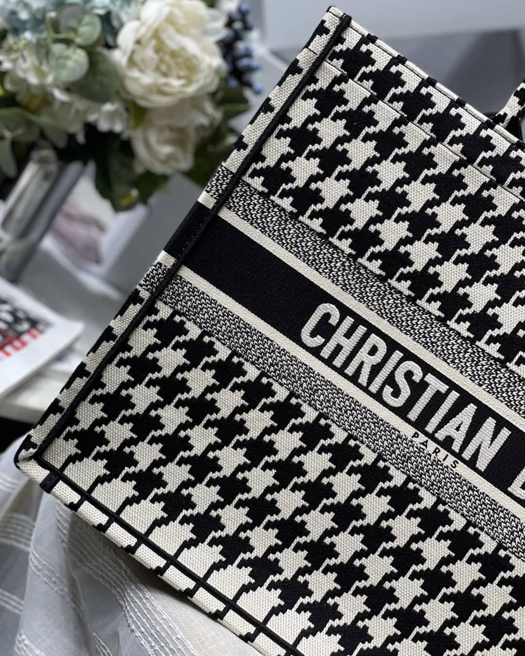 Christian Dior CD Book Embroidery Replica Tote
