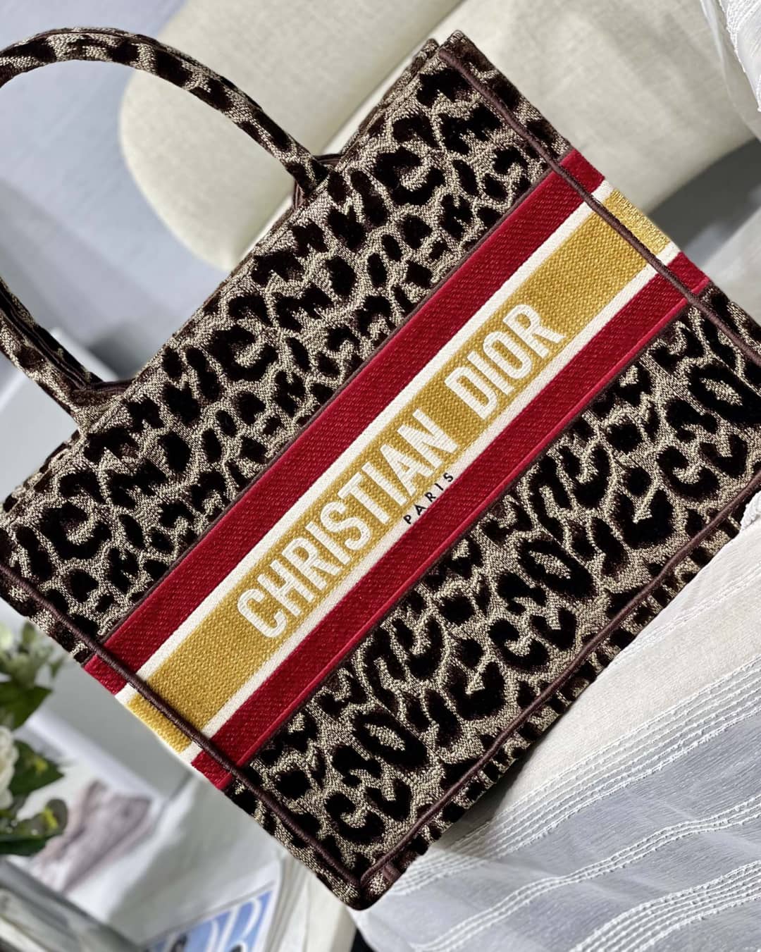 Christian Dior CD Book Embroidery Replica Tote