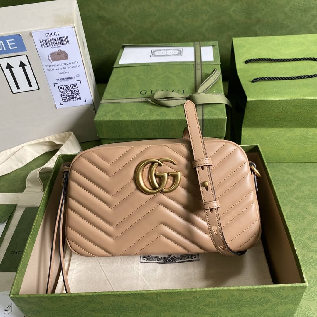 Gucci Crossbody Dupe GG Marmont Small Matelasse Leather 447632