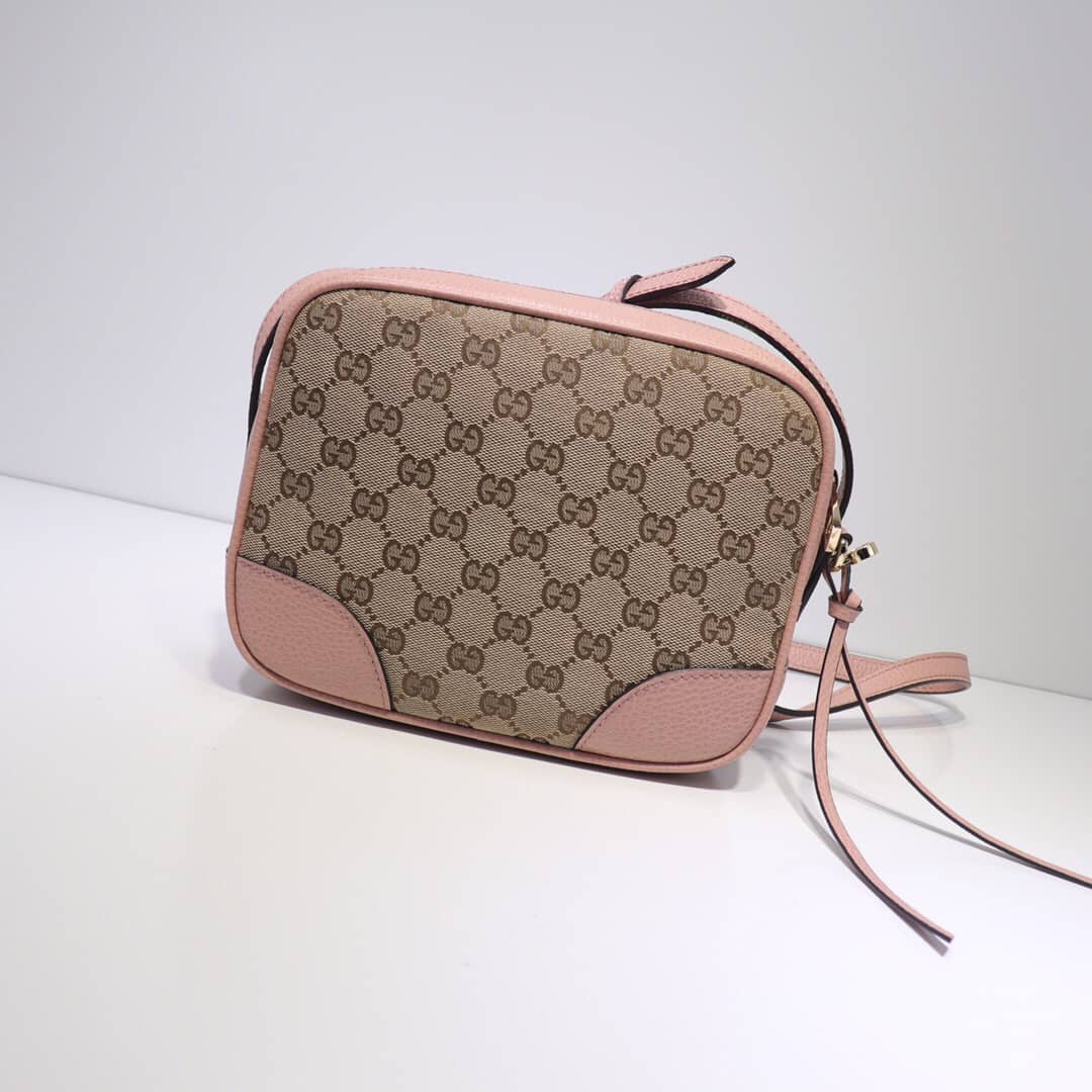 Gucci GG Canvas Messenger Bag Replica Pink 449172