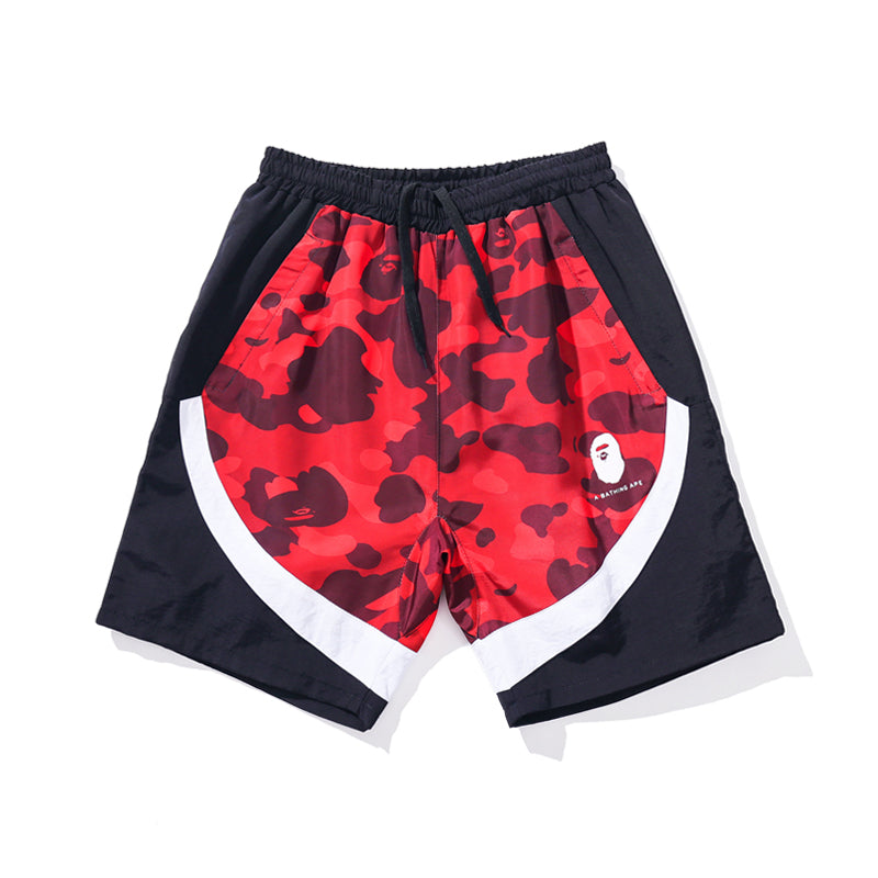 BAPE APE Shorts Camo Blue Red Black Pants HDCP8710