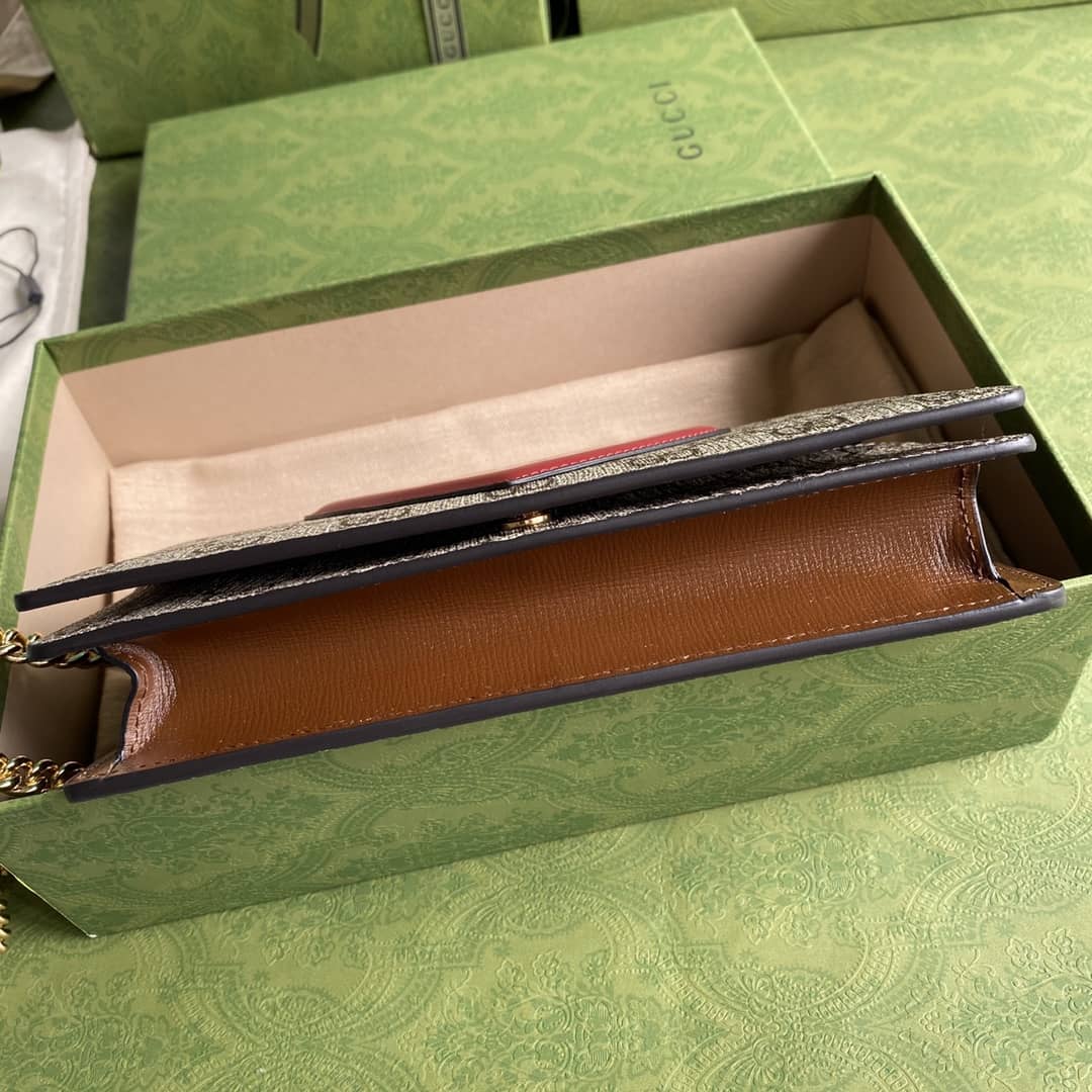 Gucci Valentine Day Chain Card Case Wallet Replica 648948