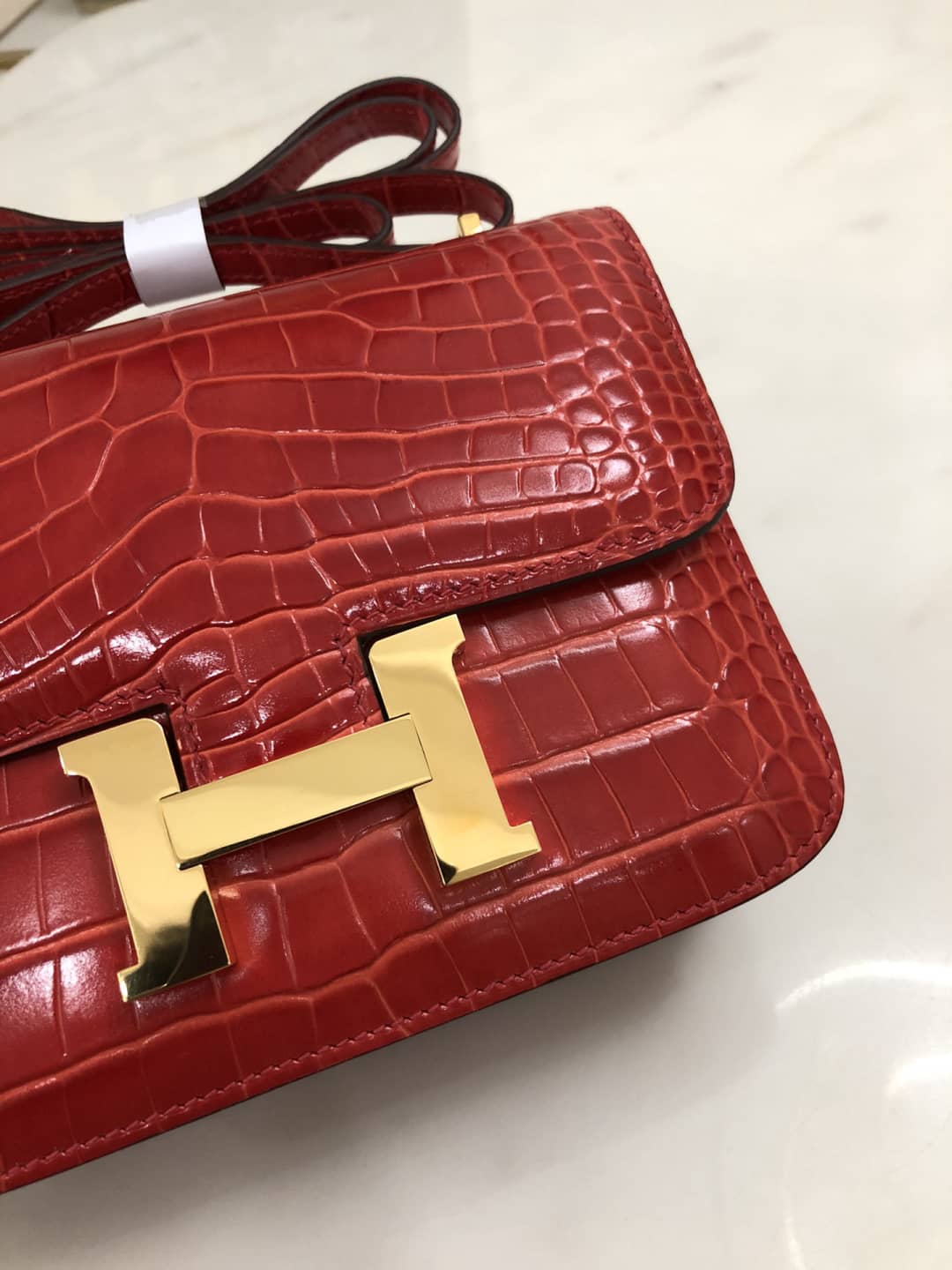 Hermes Replica Constance 18CM Crocodile Shiny Bag