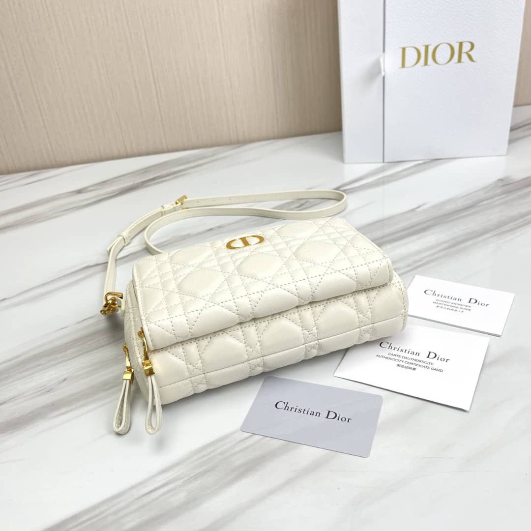 Christian Dior Caro Double Calfskin Pouch