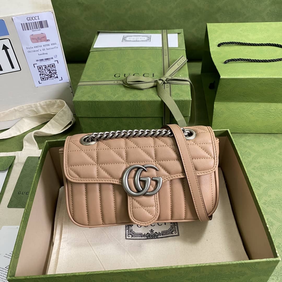 Gucci Marmont GG Matelasse Leather Mini Shoulder Bag Replica 446744