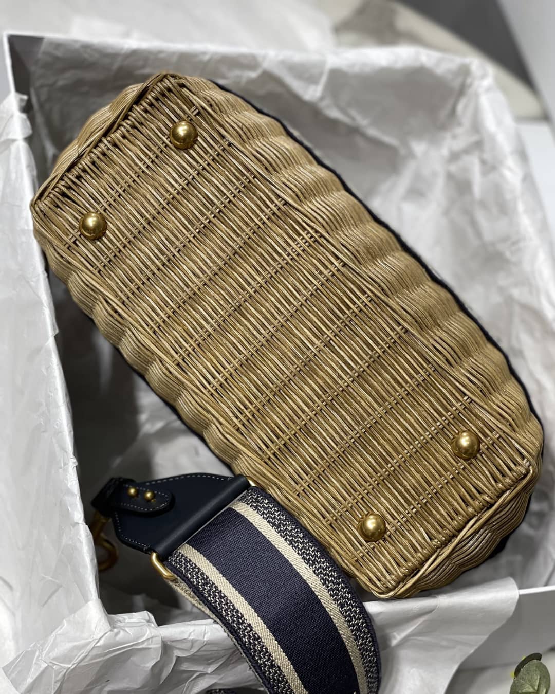 Dior Dupe Bag Medium Lady Natural Wicker