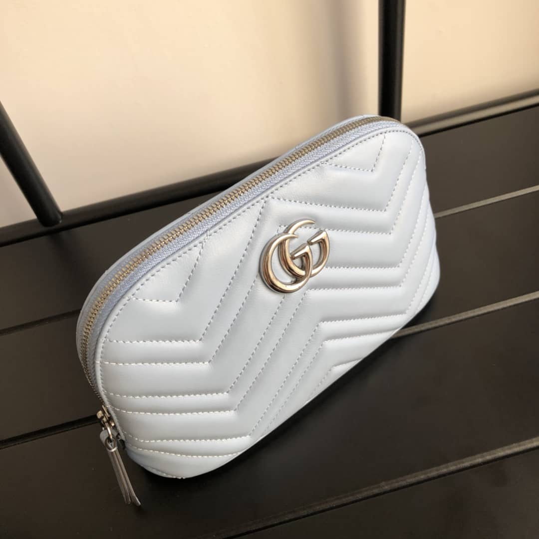 Gucci GG Marmont Quilted Vanity Bag Replica Blue 625690
