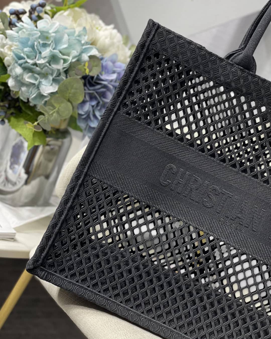 Christian Dior Mesh Book Tote Bag