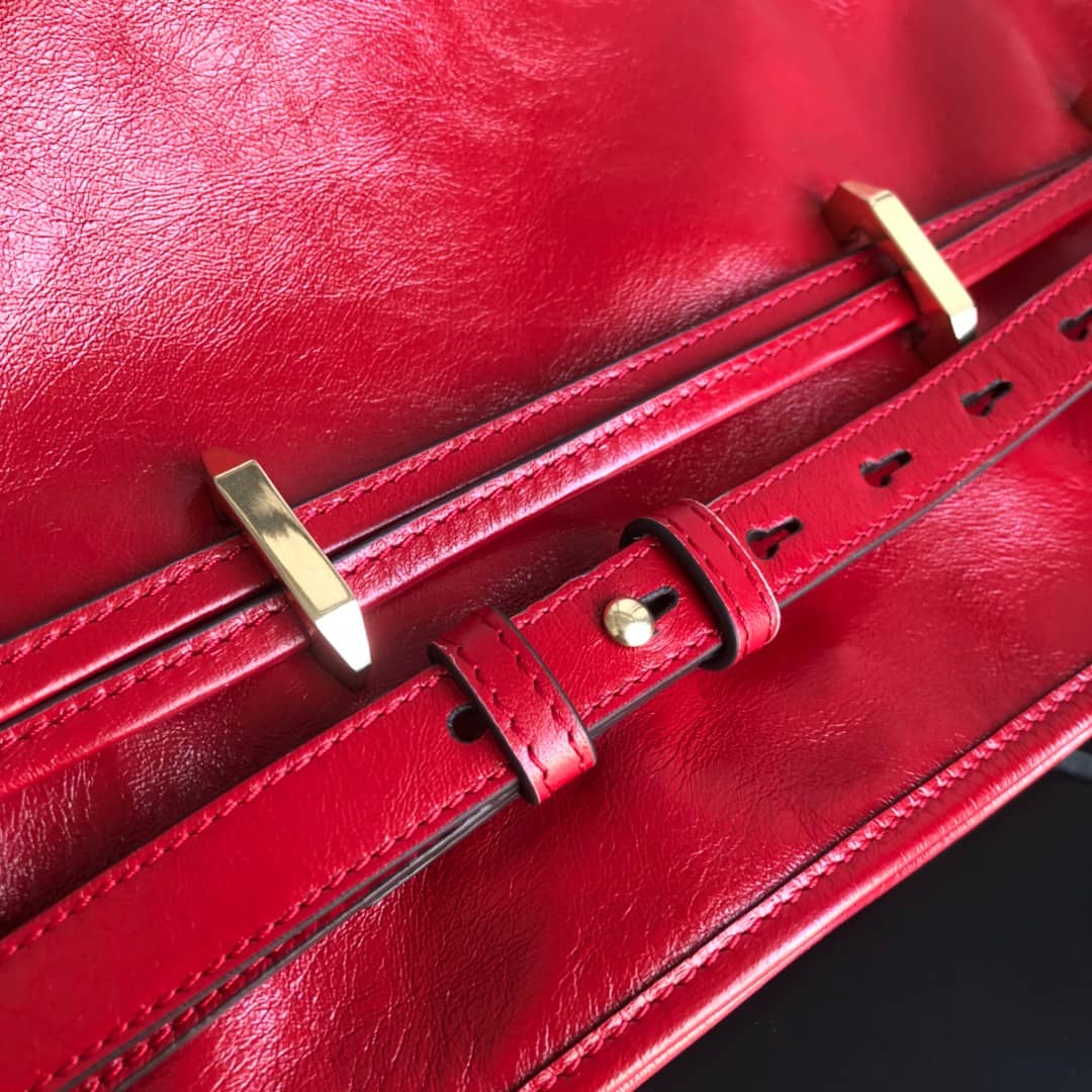 Gucci 1955 Horsebit Messenger Bag Replica Red 602089
