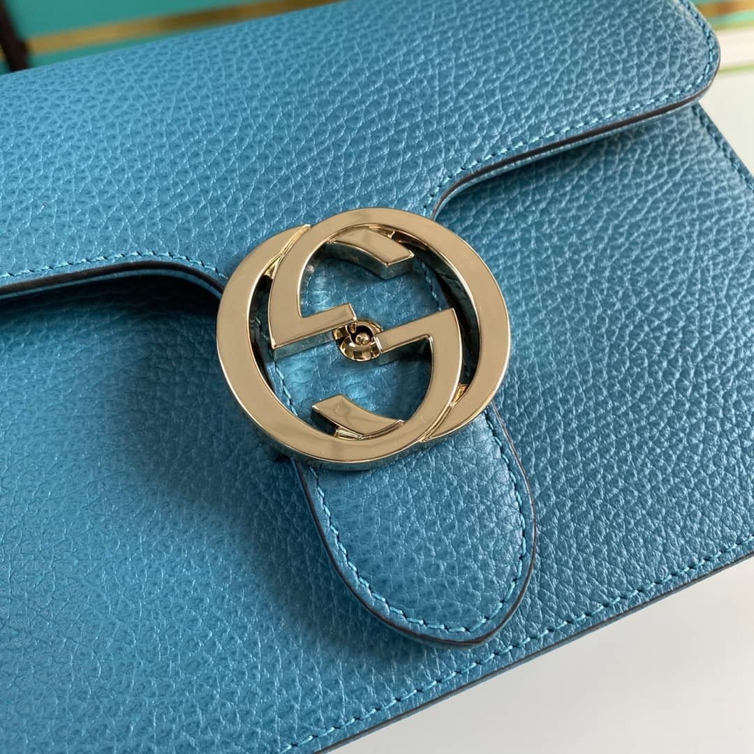 Gucci Interlocking Leather Chain Crossbody Bag Replica 510304