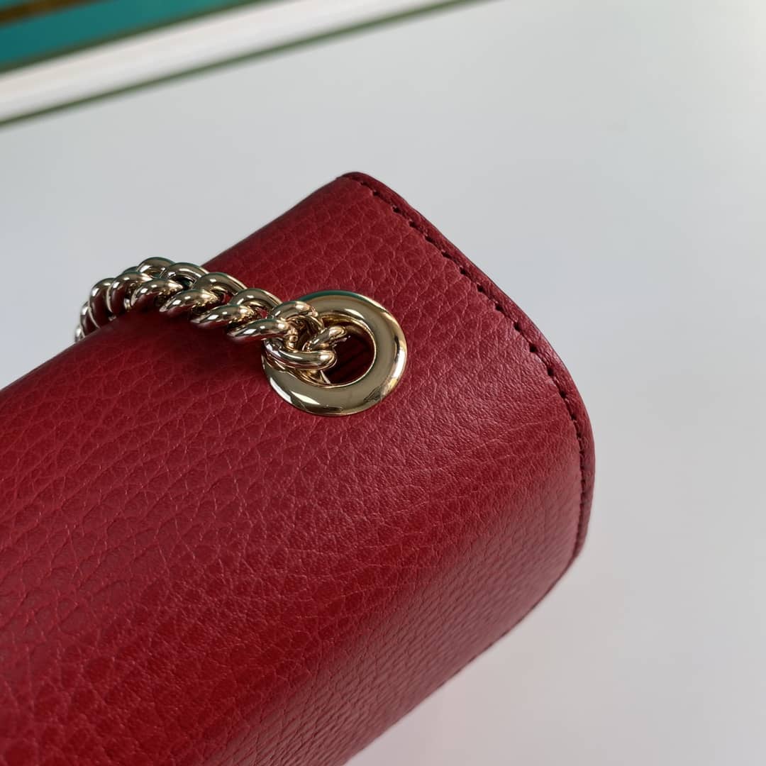 Gucci Interlocking Leather Chain Crossbody Bag Replica 510304